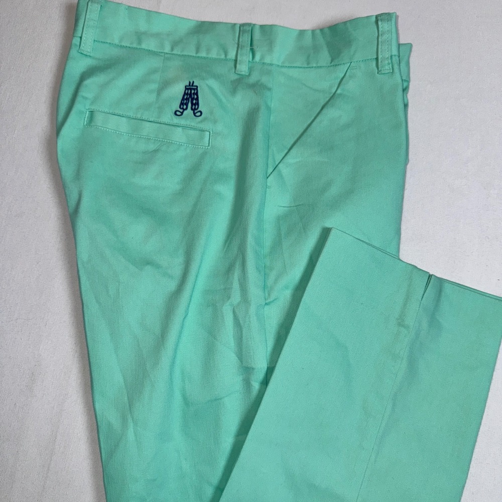 Royal & Awesome Mens Golf Pants Mint Green Chino Trousers 30/30 Colorful Vibrant